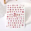 Día de manicura rosa nuevo estampado en caliente color oro y plata pegatinas de copo de nieve de invierno pegatinas de línea