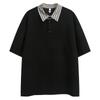 Camiseta de manga corta a cuadros estilo miu de Gao Zhigan para commuting, estilo old money, polo, camiseta casual de verano para hombre y mujer