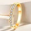 Anillo de Acero Inoxidable para Mujer Sin Decoloración Nicho Alta Gama Ins Versátil Joyería para Chica con Incrustaciones de Diamante Pulsera Transfronteriza