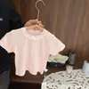 Top de Algodón Transpirable de Malla Súper Suave para Bebé Niña, Nueva Ropa de Verano para Bebés Niñas, Camiseta Moderna y Linda para Niñas