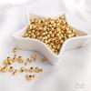 Grânulos de areia cor-forte do Vietnã, grânulos de ouro, grânulos redondos, grânulos soltos de ouro real, pulseira DIY com contas feitas à mão, material de joalheria com contas