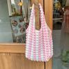 Bolsa Chaleco Burbuja de Nube, Bolso de Hombro Floral, Bolso de Lona para Estudiante Mujer, Bolso Tote Sencillo, Nube Suave Linda de Moda