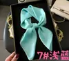 Diadema Elegante Sencilla para Mujer con Decoración para Camisa Bufanda Profesional Color Sólido Satén de Seda Artificial Gasa Bufanda Cuadrada de 70cm