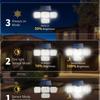 Fabricante de Iluminación Luz Solar de Pared Ultrabrillante con Cuatro Cabezales Giratorios, Luz de Calle Impermeable, Sensor de Movimiento Corporal Humano, Luz para Carretera y Jardín, Exterior