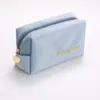 Bolsa de cosméticos de flanela bolsa de maquiagem de flanela de mão bolsa de batom portátil bolsa de armazenamento de artigos de higiene pessoal para viagem conjunto