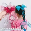 Acessório de cabelo infantil com presilha Laço Princesa Super fada Coreia do Sul Estilo coreano Corda para cabelo trançado Fita tendência Fita Grampo de cabelo com flor