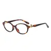 Óculos Estilo Imperatriz Viúva para Mulheres, Armação de Óculos Pequena Estilo Saturno Vintage Retrô Japonês, Óculos Lisos que Podem Ser Equipados com Lentes de Grau