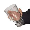 Taza de Vidrio de Boca Ancha Retro de Nicho para Café Americano Helado, Vaso de Agua Mineral de Gran Capacidad, Taza para Bebidas, Taza para Té de Frutas