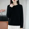 Novedad Otoño/Invierno 2026 Suéter de Punto para Mujer Cuello Redondo Borde Rizado Suéter de Ganchillo Ropa de Primera Línea Lista para Usar Suéter Básico Venta al por Mayor