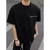 Camiseta negra de cuello redondo y manga corta para hombre, nuevo diseño de verano, camiseta de media manga con cremallera, top de manga tres cuartos, secado rápido