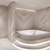 Decoraciones de pared de arenisca blanca y mármol para el vestíbulo, baldosas de suelo para villas personalizadas, cortes para mesas de comedor de sala de estar y paredes de fondo de baño