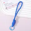 Llavero popular de aleación de nylon de moda con cuentas cortas, cordón simple para teléfono estilo ins, correa anti-pérdida para teléfono