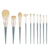 10 Brochas de Maquillaje Blue Bridge Set Brocha para Polvo Suelto Brocha para Sombras de Ojos Brocha para Base de Maquillaje Pelo Súper Suave Fuente de Pelo Fabricante de Yiwu Stock Listo