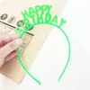 Faixa de Cabeça Plástica Luminosa Feliz Aniversário Faixa de Cabelo Feliz Aniversário para Crianças Adereços de Decoração para Fotos de Feriado