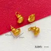 Colgante Pequeño Tridimensional Hueco Incrustado de Color Conservante Color Dorado Antiguo Accesorios Cuentas Espaciadoras Joyería Hecha a Mano DIY