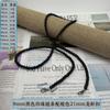 Accesorios de bolso de cadena anti-perla de ABS negro decoración de carcasa de teléfono móvil cadena corta Plata Perla bolso de mensajero para mujer cinturón