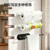 Suporte de parede para pano de prato e papel toalha sem furar, prateleira de parede para filme plástico e pano, suporte de armazenamento para rolos de papel