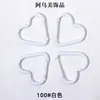 Gran Stock Mosquetón Forma de Corazón Botón para Ropa Infantil DIY Gancho Pequeño Forma de Corazón Mosquetón Corazón Melocotón