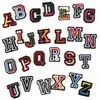 Pegatinas de tela bordadas 26 colores blanco y negro letras en inglés parche adhesivo número de uniforme escolar pinyin accesorios para ropa etiqueta de tela
