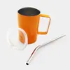 Nuevo Vaso Shot Mini de Acero Inoxidable 304 de Doble Capa con Asa Portátil Taza de Café Colorida de 3 oz para Coche
