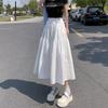 Falda Yamamoto para Mujer Primavera y Verano Nueva Cintura Alta Cubre Caderas A-Line Falda Midi Falda Pastel con Viento Suave Falda Paraguas