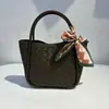 Nuevo Estilo Otoño Bolso Tejido Hecho a Mano Bolso de Mano Versátil de Cuero Genuino Bolso de Cuero Genuino para Mujer de Comercio Exterior Bolso de Hombro Único Cruzado para Mujer