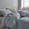 Sensação de Luxo, Conjunto de Quatro Peças Jacquard Embossado Tingido no Fio 100% Algodão, Lençol e Capa de Edredom 100% Algodão de Fibra Longa, Roupa de Cama para Todas as Estações