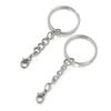 Venta Caliente Transfronteriza Llavero Electrochapado Anillo de Metal con Cadena Colgante Ojo de Carnero DIY Llavero Colgante Anillo de Hierro Accesorios