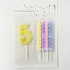 Conjunto Colorido de Velas Digitais de Aniversário Decoração Criativa para Bolo de Festa Velas para o Primeiro Aniversário das Crianças Atacado Personalização