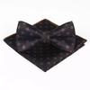 Set de Pajarita y Pañuelo de Bolsillo de Nuevo Estilo Moderno Boda Novio Padrino Moderno Traje de Hombre Cuadrado Cuadrado Boda Rayado Vintage