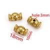 Cuentas perforadas de acero inoxidable cuentas espaciadoras de agujero grande chapadas en oro de 18 quilates cuentas para collar con colgante joyería DIY pulsera al por mayor