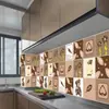 2018 Nova cozinha adesivos fofos de urso à prova de óleo adesivos de parede resistentes a altas temperaturas autoadesivos folha de alumínio azulejo cerâmico adesivos anti-fumaça