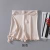 Leggings de seda de verão cuecas de seda amoreira saia calças anti-luz de segurança de três pontos pijamas femininos soltos não-bainha