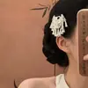 Hua Bo Liu Bai Presilha de Cabelo com Franja Flor Prateada Estilo Étnico Acessório de Cabelo Headdress Qipao Hanfu Presilha Lateral de Alta Qualidade