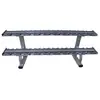 Set Combinado Gimnasio Rack de Mancuernas de Dos Niveles Equipo de Fitness para el Hogar en Interiores Rack de Mancuernas de Doble Capa para Diez Pares