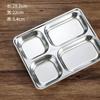 Plato de Cena Personalizado a Juego de Acero Inoxidable 304 Material de Grado Alimenticio Plato para Arroz Plato de Cena para Comedor Escolar Plato para Comida Rápida Espesor