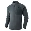 Nueva chaqueta informal de forro polar, ligera y transpirable, suéter de forro polar para correr para hombre de otoño e invierno, chaqueta sudadera de forro polar con media cremallera