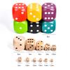 Peneira de Madeira Jogo Doméstico Dados de Mahjong Dados de Vinho Peneira de Cor Primária Dados Digitais Arredondados Coloridos 1.6