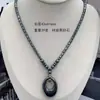 Collar de Piedra Negra Natural Estilo Francés Retro con Cuentas para Mujer Nueva Llegada Lujo Ligero Diseño de Nicho Combinable con Todo Cadena de Lana de Alta Gama