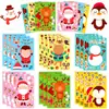 Compra Directa Transfronteriza de 6 Hojas/Paquete de Pegatinas Navideñas de Dibujos Animados que Cambian de Cara, Pegatinas de Dibujos Animados para Rompecabezas DIY de Vacaciones Navideñas