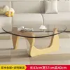 Mesa de Centro Redonda Moderna Simples Criativa para Sala de Estar Pequena Mesa de Centro de Vidro Temperado Mesa de Chá Cinza Influenciador da Internet