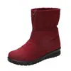 Botas de Nieve para Mujer 2026 Estilo Nuevo Invierno Botines Cortos para Dama Más Terciopelo Suela Gruesa Impermeables Caña Corta Fondo Plano Cálidos Zapatos de Algodón para Mamá