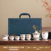 Cuenco Vintage Dunhuang Dehua de Jade Grasa de Oveja con Tapa Portátil Set de Té Kung Fu Nuevo Estilo Chino Camping Rápido Logotipo Personalizado