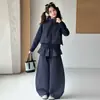 Conjunto de outfit de otoño para niñas 2026 estilo nuevo para niños mayores, conjunto de dos piezas de moda y elegante, top y pantalones de pierna ancha