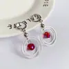 Nuevos Pendientes Geométricos de Moda, Simples, Versátiles, Personalizados, Chapados en Oro Real, Aguja de Plata Real 925, Estilo Coreano Popular, para Mujer