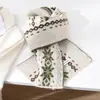 Cachecol de Tricô Jacquard Estilo Fair Isle Literário Retrô Escandinavo para Mulheres Inverno Novo Estilo Lã Atmosfera Cachecol Quente