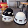 Chapéu Estilo Coreano Infantil Outono e Inverno Chapéu de Pescador Moderno para Meninos e Meninas Versátil Casual Chapéu Balde de Coelho para Bebê Tendência de Inverno