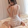 Qiaochu nuevo sexy lencería sexy encaje transparente usar pasión uniforme seductor tirante bordado espalda descubierta pijama