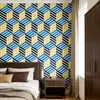 Adesivos Geométricos Minimalistas de Luxo Leve Adesivos de Parede Autoadesivos Decoração de Parede de Fundo para Quarto Próximo à Cama Papel de Parede para Renovação de Móveis
