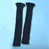 Meias de Tricô Coreanas Femininas Meias Empilháveis Menina Suave Japonesa Elástica Meia de Perna Longa Acima do Joelho Preto e Branco 50cm